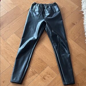 Aritzia Black Faux Leather Leggings